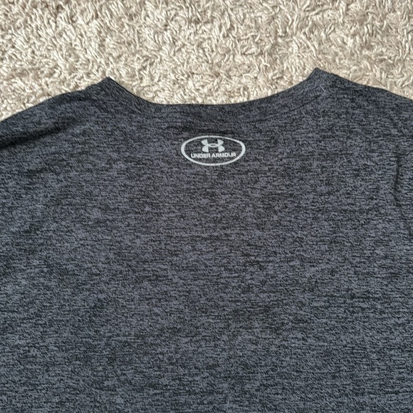 EUC Mens Under Armour Threadborne Fitted Heathered Gray HeatGear SS Shirt SZ 2XL - Picture 5 of 6